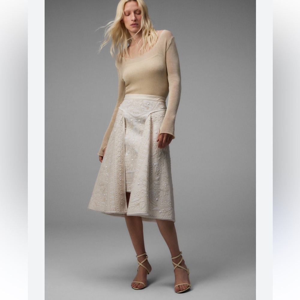 New! Zara Atelier limited edition medium beaded cape skirt. - Picture 2 of 16